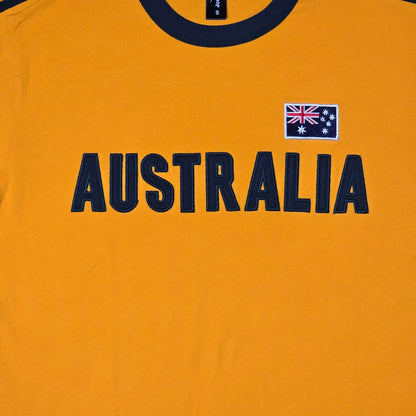 Gold Australia Stripe Adult T-Shirt - Allanson Souvenirs
