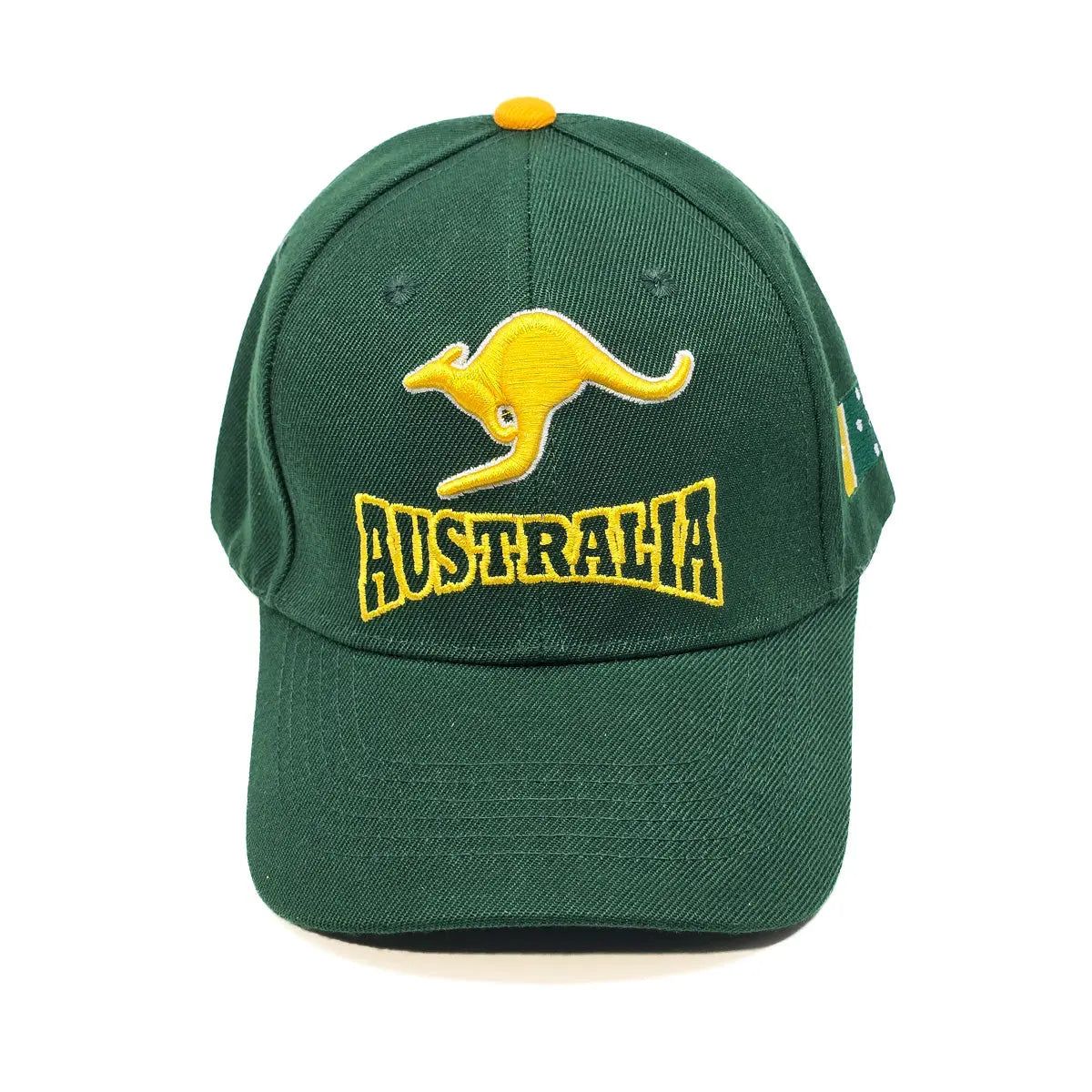 Green and Gold Kangaroo Baseball Cap - Allanson Souvenirs