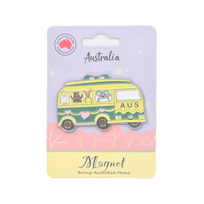 Green Bus Quality Metal Magnet - Allanson Souvenirs