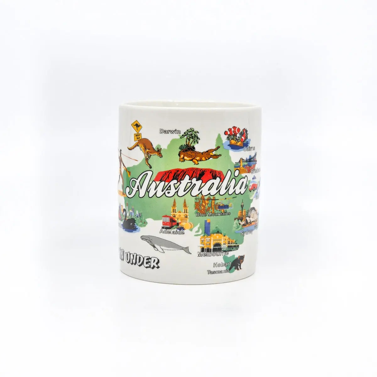 Green Map of Australia Coffee Mug Allanson Souvenirs