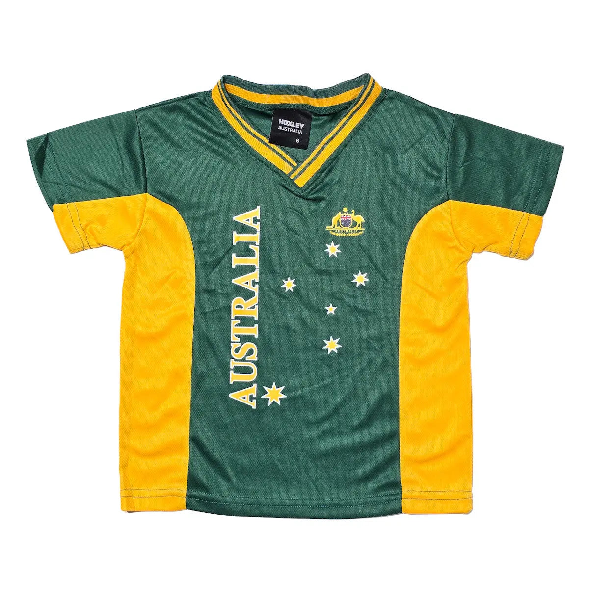 Green and Gold Kids Soccer Top - Allanson Souvenirs