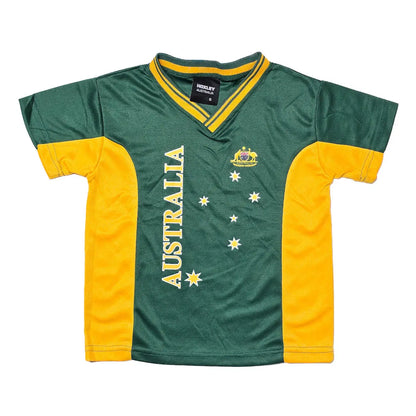 Green and Gold Kids Soccer Top - Allanson Souvenirs