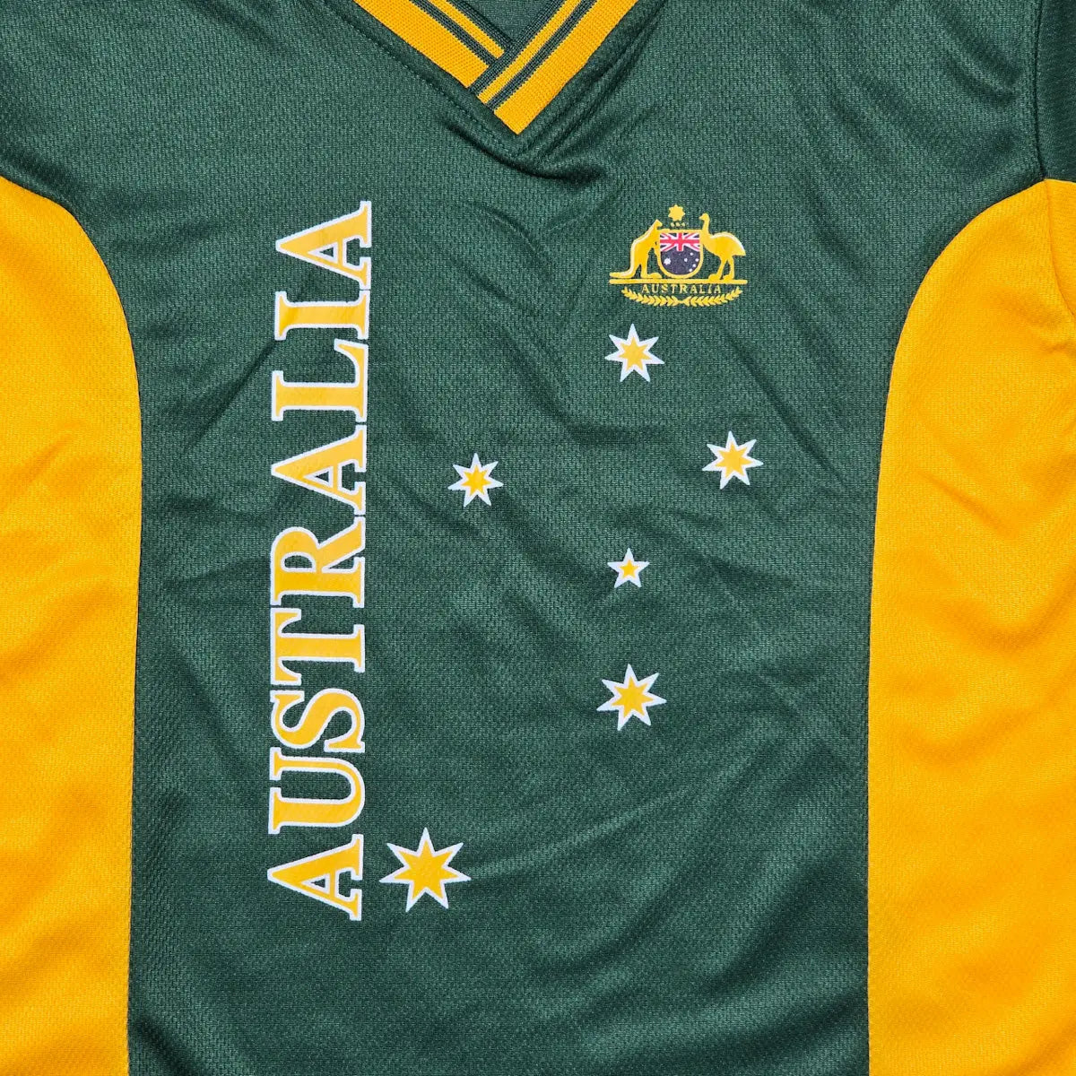 Green and Gold Kids Soccer Top - Allanson Souvenirs