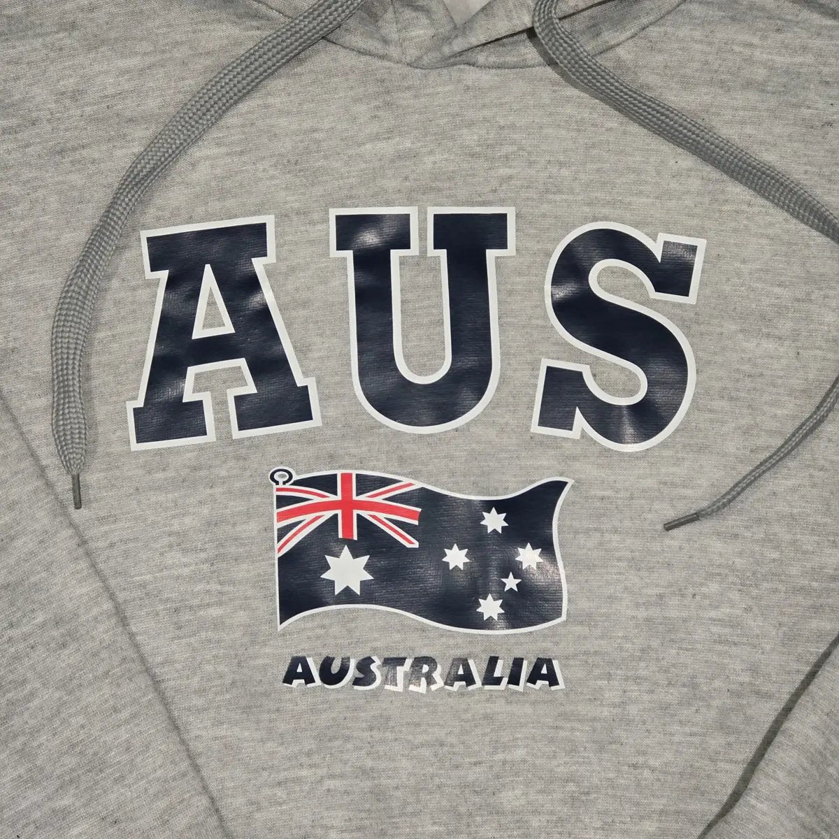 Grey AUS Souvenir Fleeced Hoodie - Allanson Souvenirs