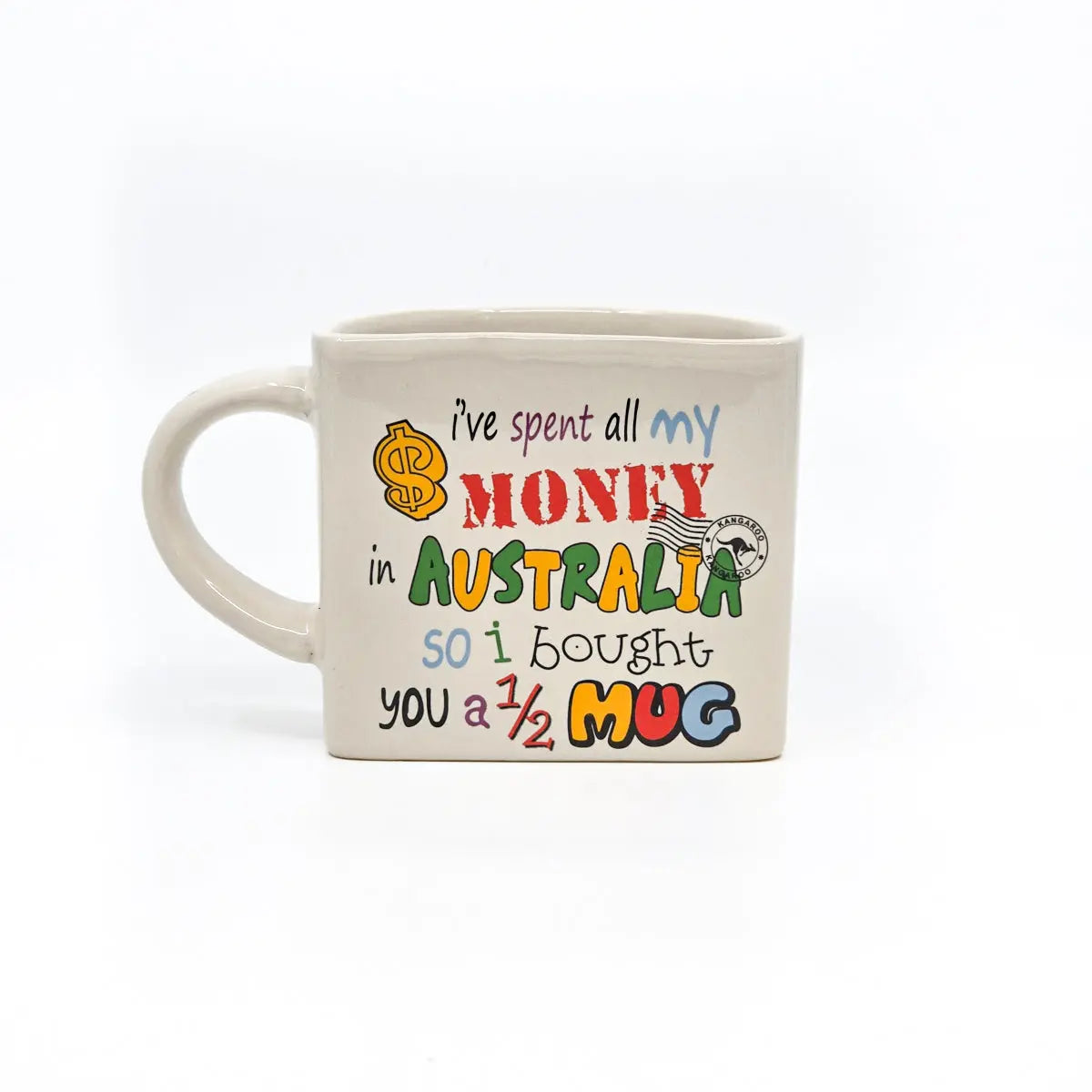 Half Coffee Mug - I Love Australia | Allanson Souvenirs