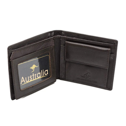 Brown Kangaroo Leather Mens Wallet - Allanson Souvenirs