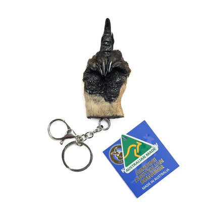 Kangaroo Paw Rude Finger Keyring - Allanson Souvenirs