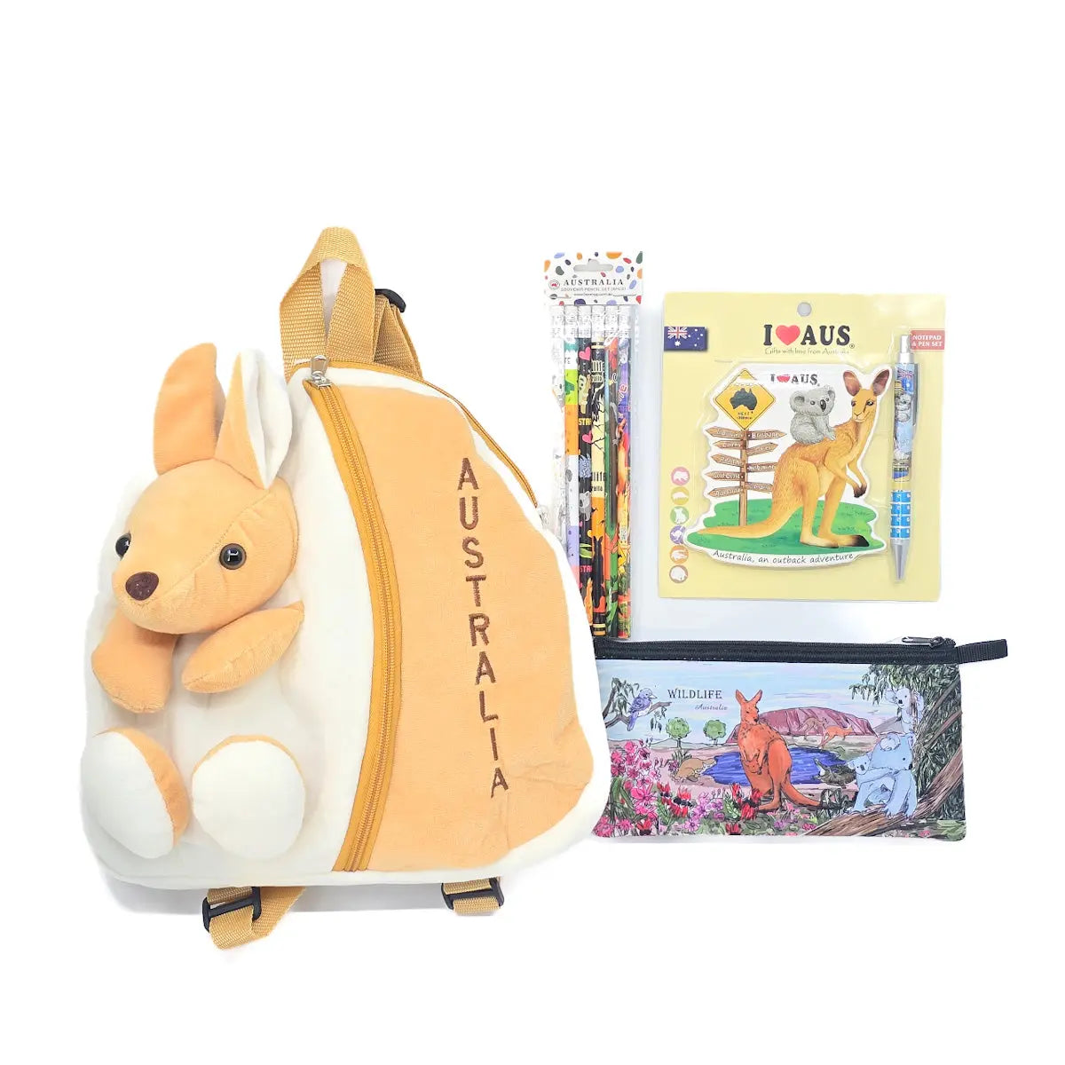 Kangaroo Two Compartment Backpack Gift Set - Allanson Souvenirs