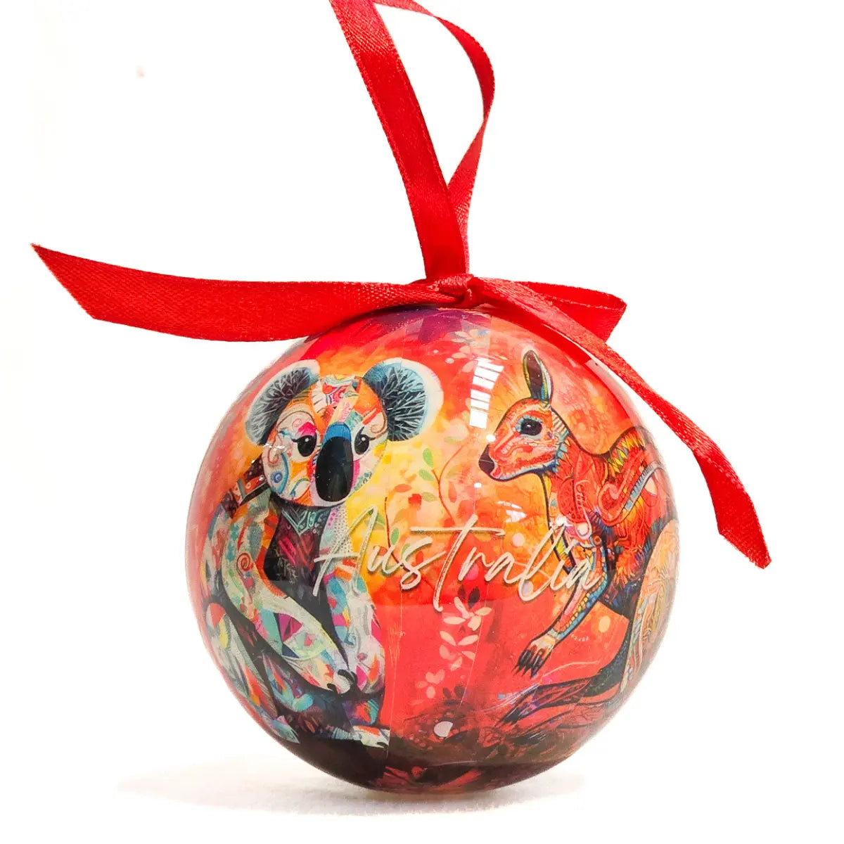 Kangaroo & Koala Mosaic Christmas Bauble - Allanson Souvenirs