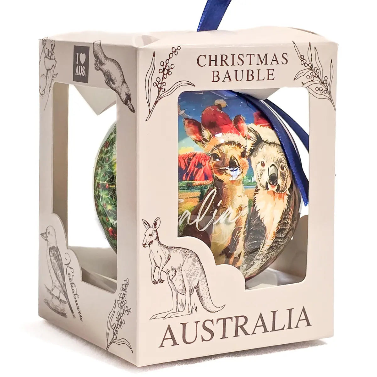 Kangaroo & Koala Uluru Christmas Bauble - Allanson Souvenirs