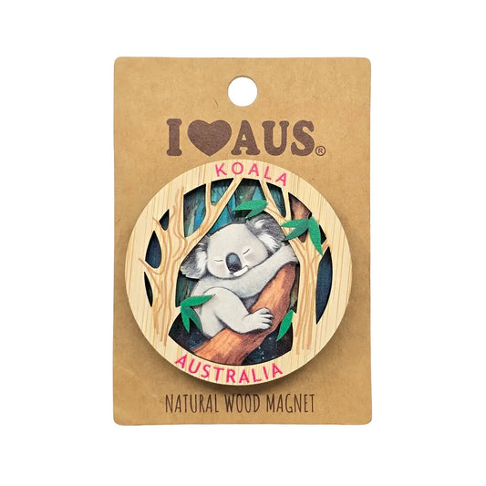 Koala Bamboo Fridge Magnet - Allanson Souvenirs