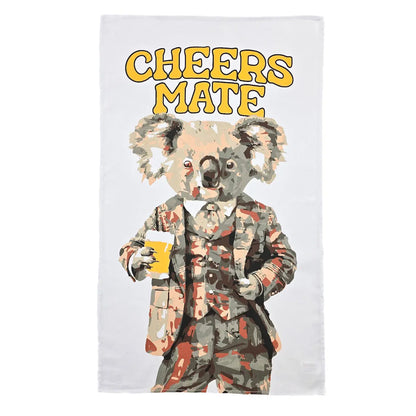 Koala Cheers Mate Tea Towel Allanson Souvenirs