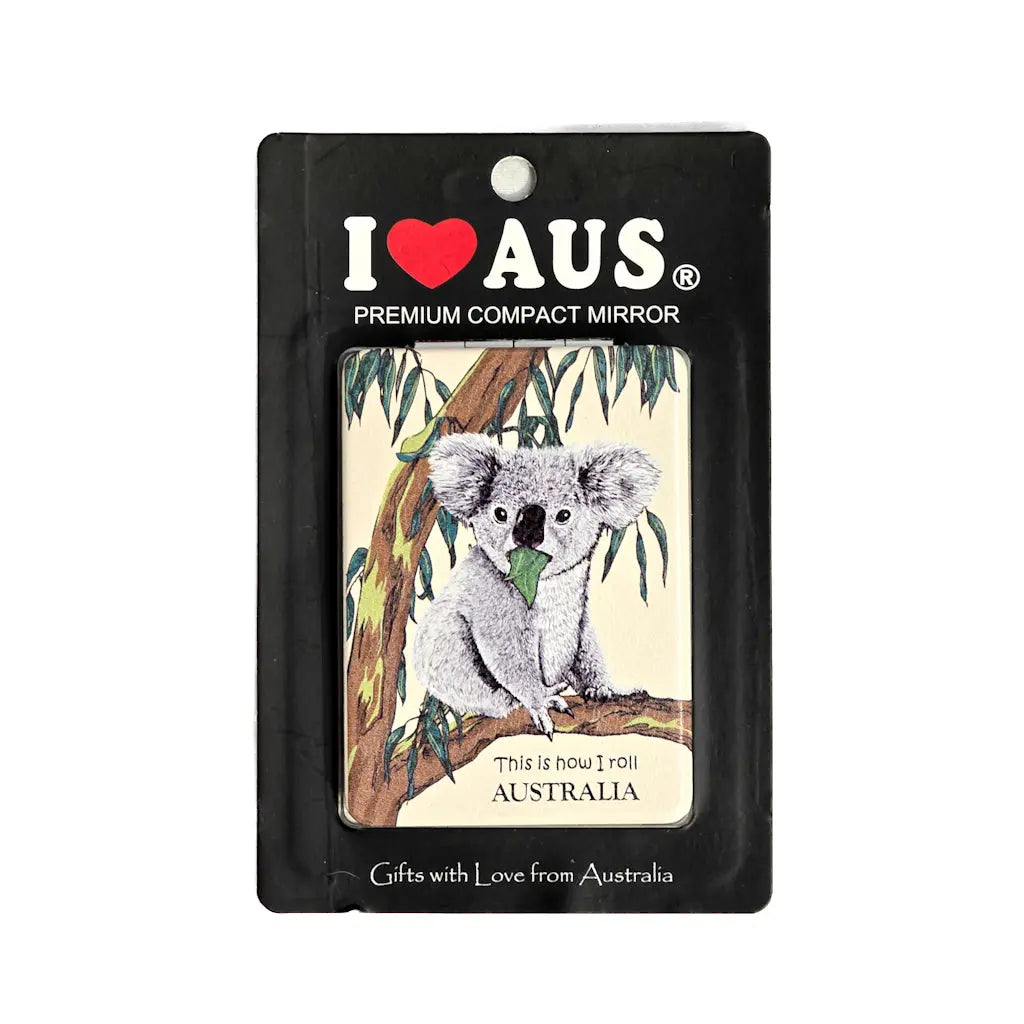 Koala Gum Tree Premium Compact Mirror - Allanson Souvenirs