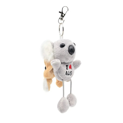 Koala with Kangaroo Beanie Keychain - Allanson Souvenirs