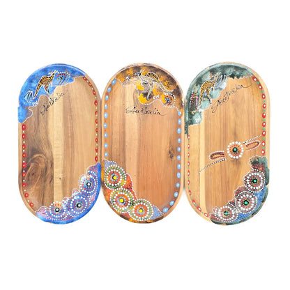 Large Oval Wooden Tray - Allanson Souvenirs