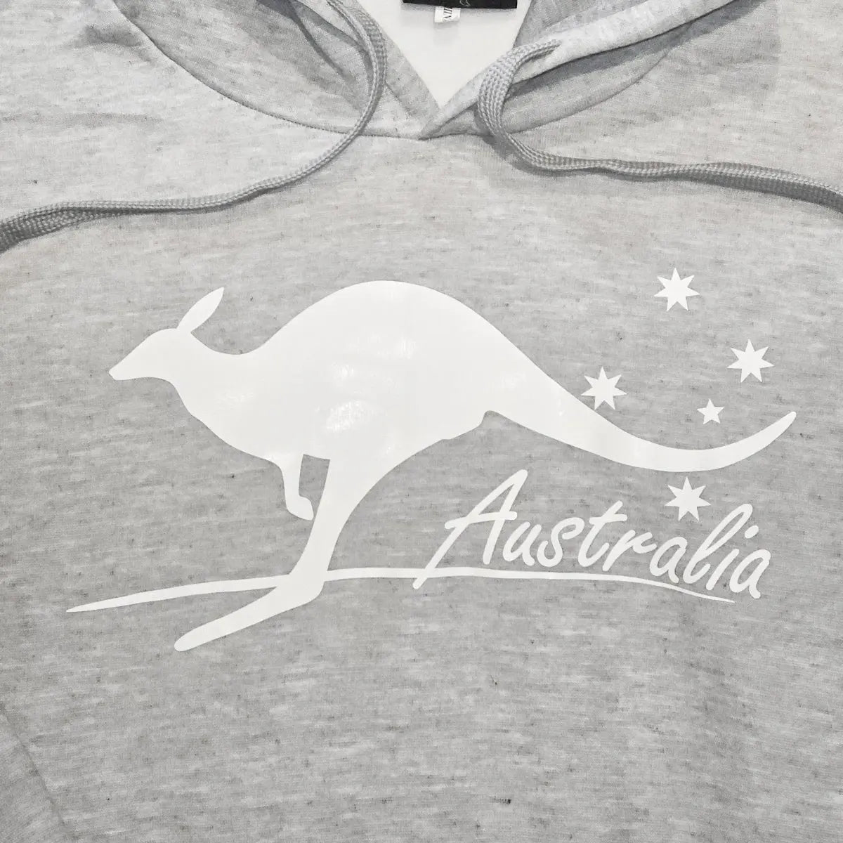 Light Grey Southern Cross Kangaroo Hoodie - Allanson Souvenirs
