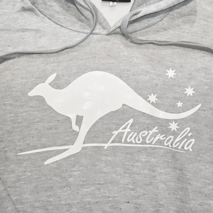 Light Grey Southern Cross Kangaroo Hoodie - Allanson Souvenirs