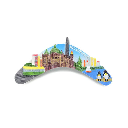 Melbourne Boomerang Fridge Magnet - Allanson Souvenirs