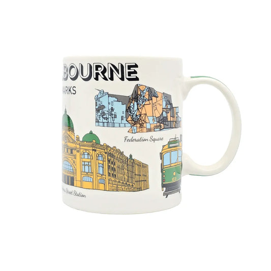Melbourne Icons Coffee Mug - Allanson Souvenirs