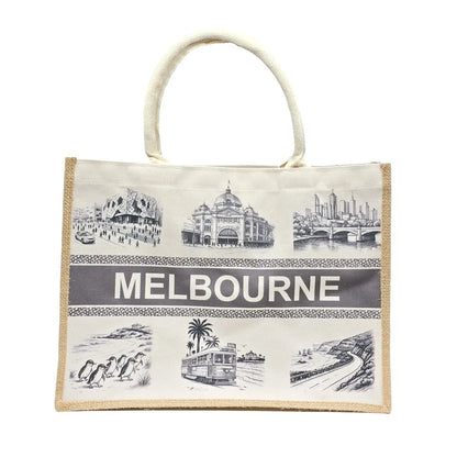 Melbourne Icons Premium Shopping Tote - Allanson Souvenirs