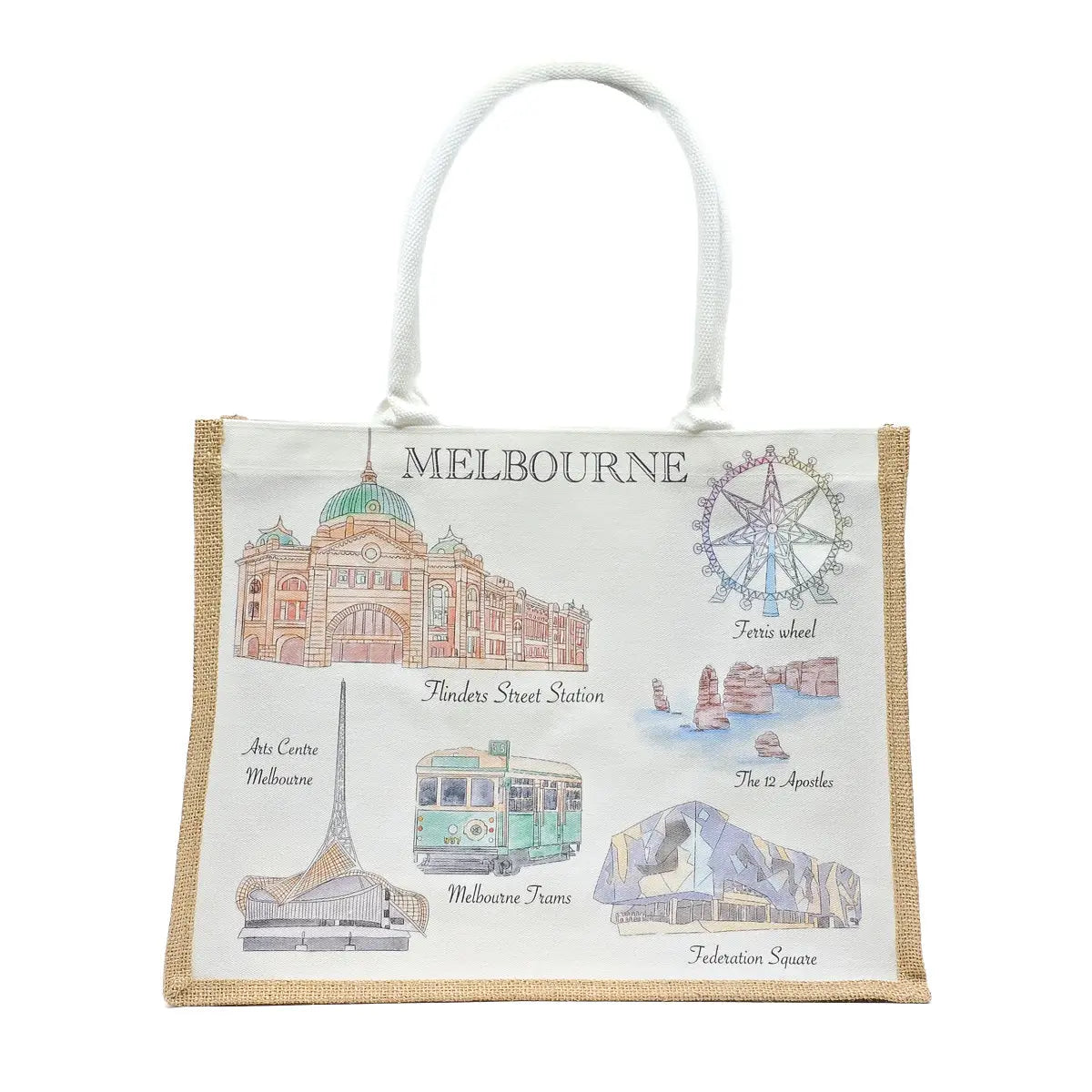 Melbourne Icons Premium Shopping Tote Bag - Allanson Souvenirs
