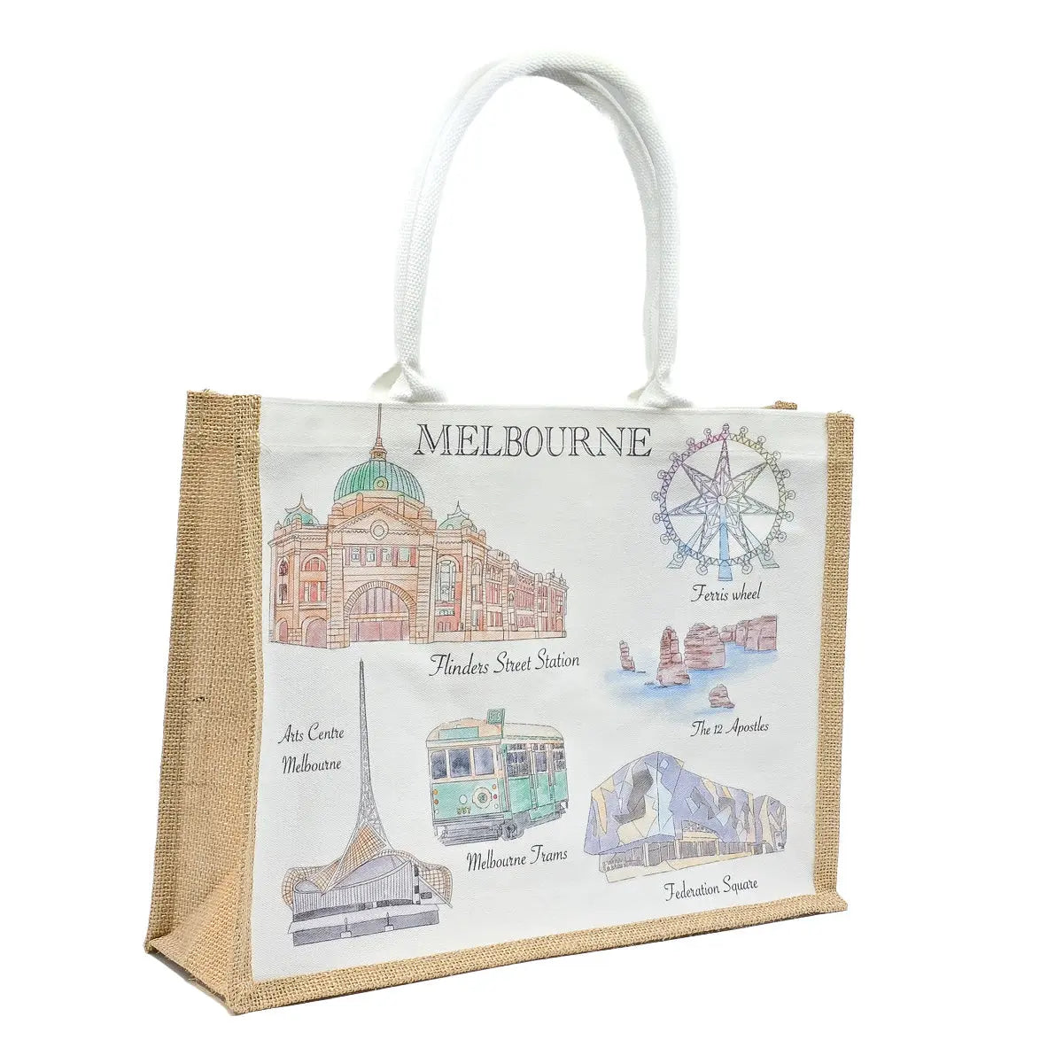 Melbourne Icons Premium Shopping Tote Bag - Allanson Souvenirs