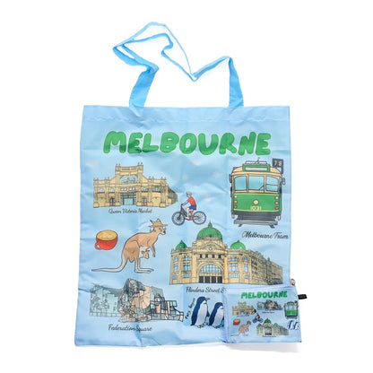 Melbourne Icons Small Foldable Bags - Allanson Souvenirs