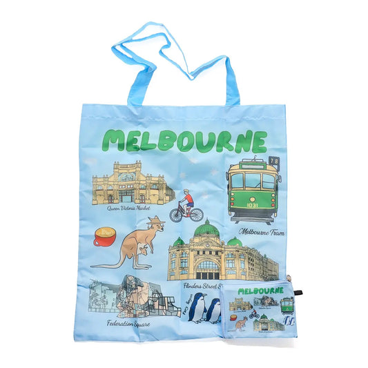 Melbourne Icons Small Foldable Bags - Allanson Souvenirs