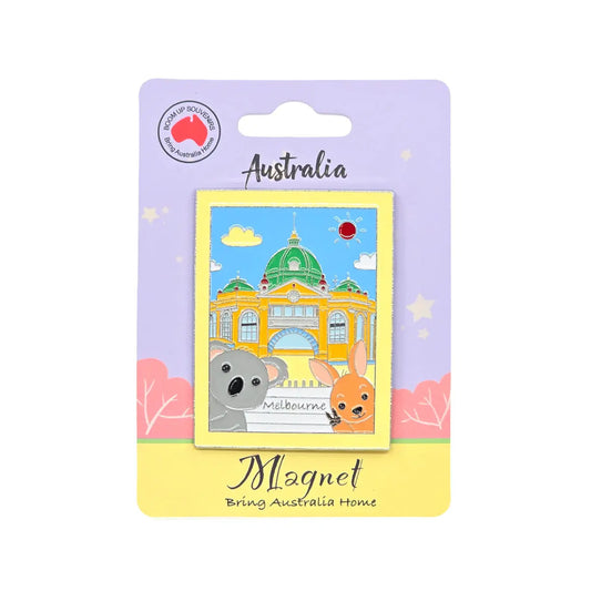Melbourne Koala and Kangaroo Metal Magnet