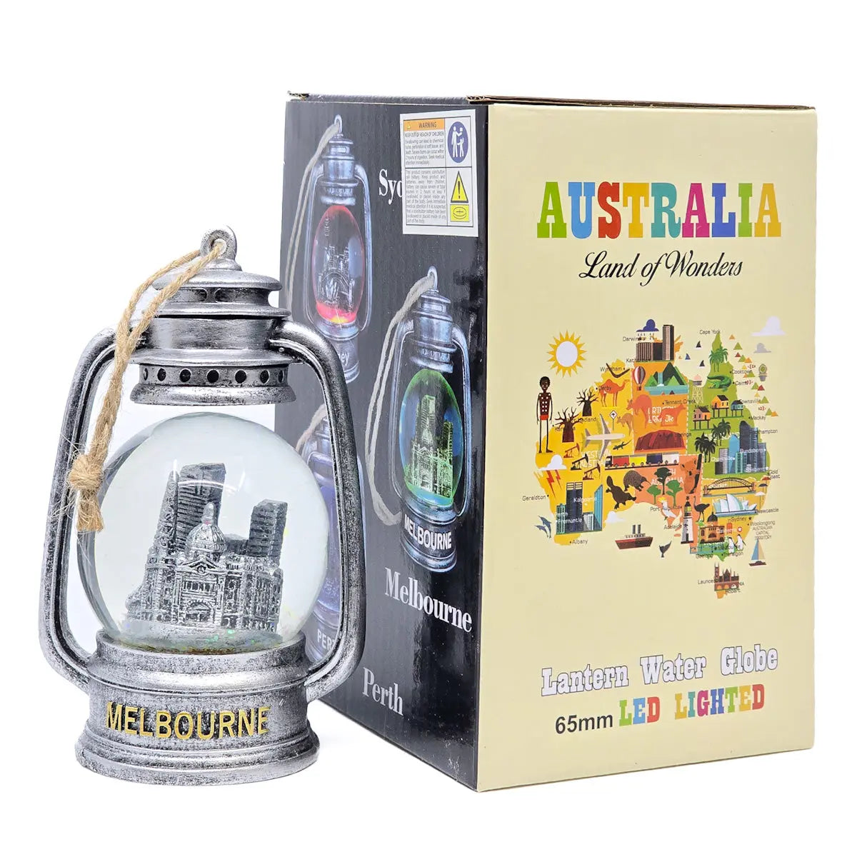 Melbourne Lantern Snow Dome - Allanson Souvenirs