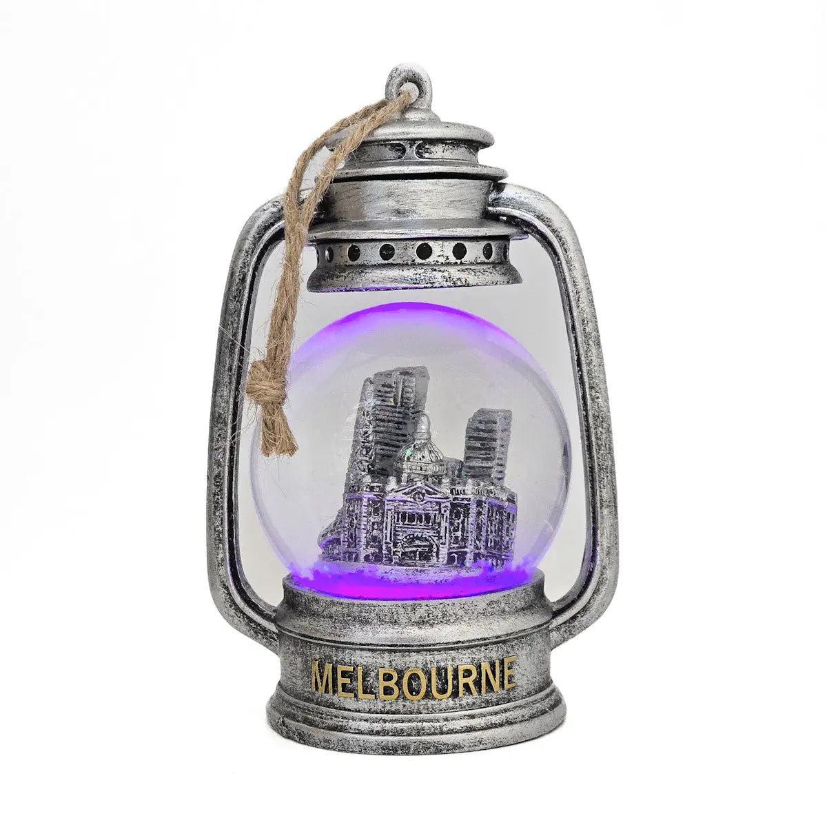 Melbourne Lantern Snow Dome - Allanson Souvenirs
