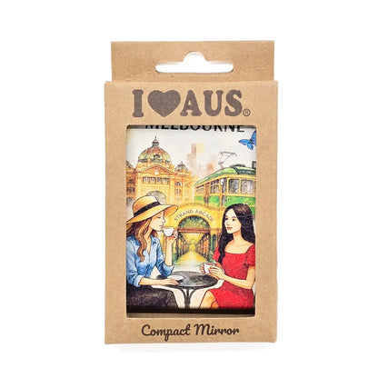 Melbourne Premium Compact Mirror - Allanson Souvenirs