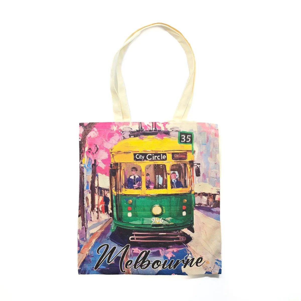 Melbourne Tram Canvas Tote Bag - Allanson Souvenirs