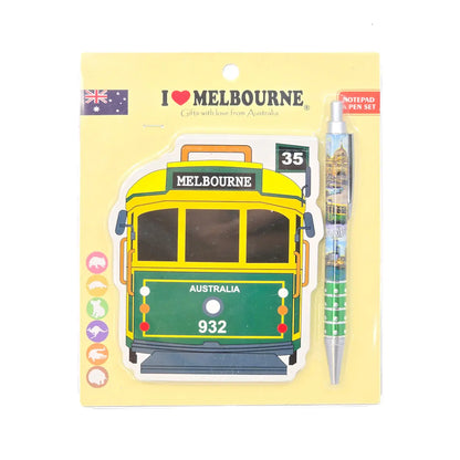 Melbourne Tram Notepad and Pen - Allanson Souvenirs