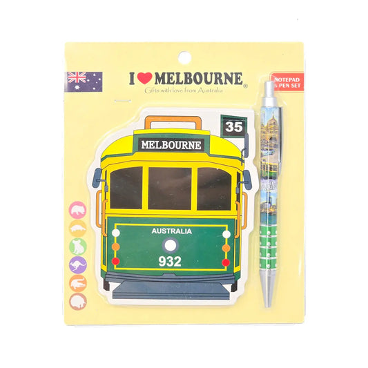Melbourne Tram Notepad and Pen - Allanson Souvenirs