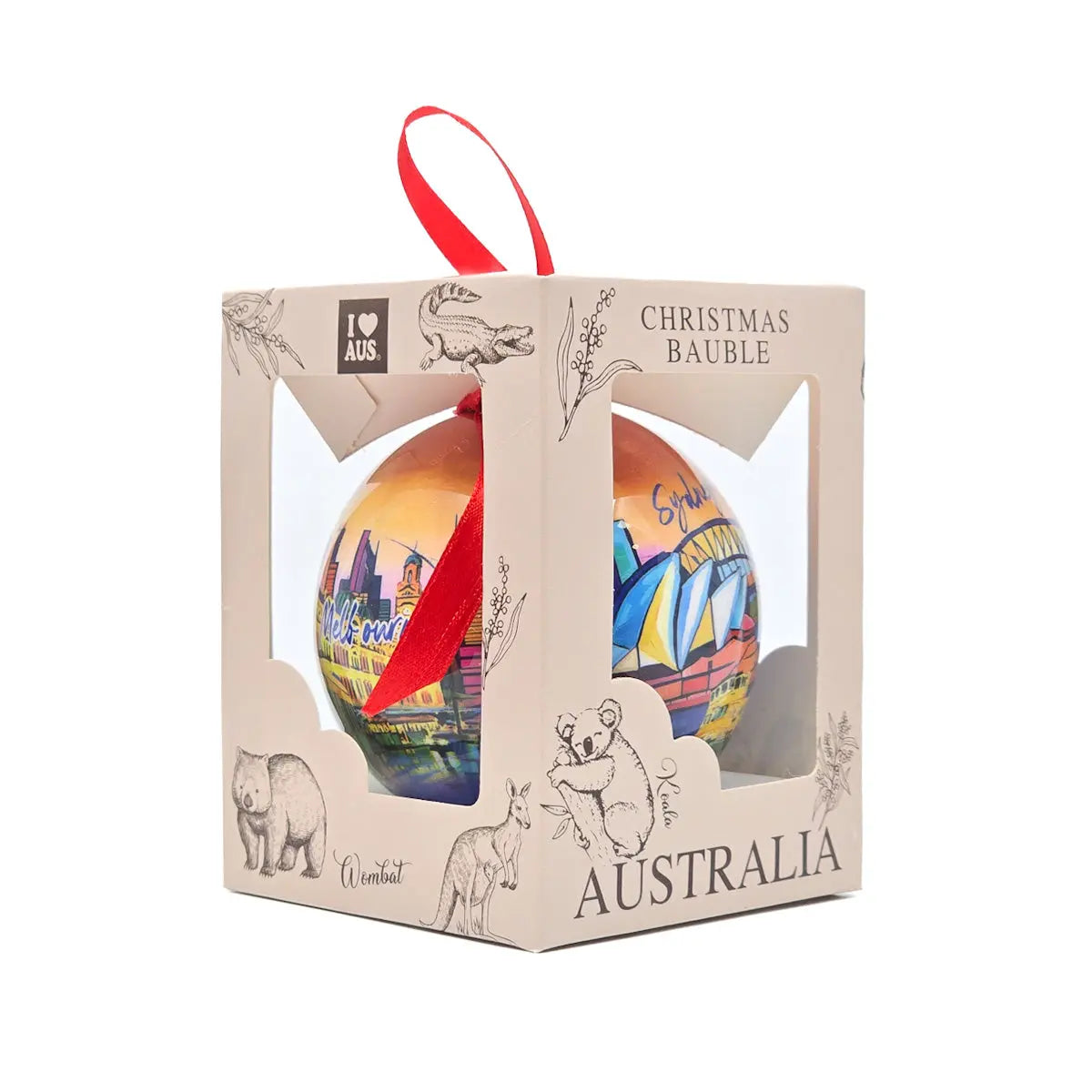 Melbourne and Sydney Christmas Bauble - Allanson Souvenirs