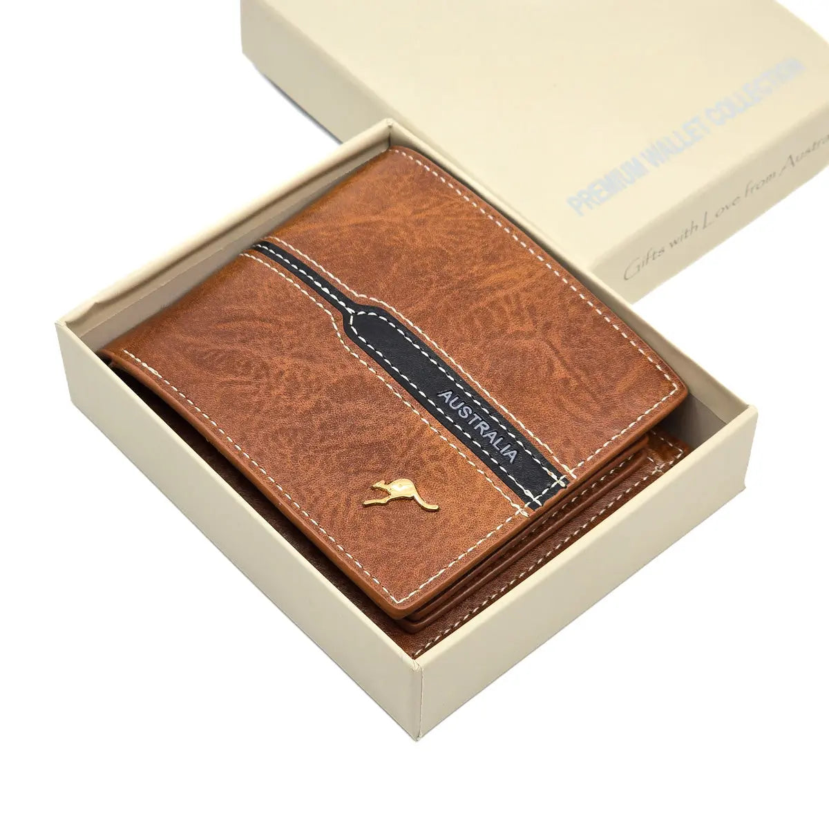 Brown Mens Wallet with Stripe - Allanson Souvenirs