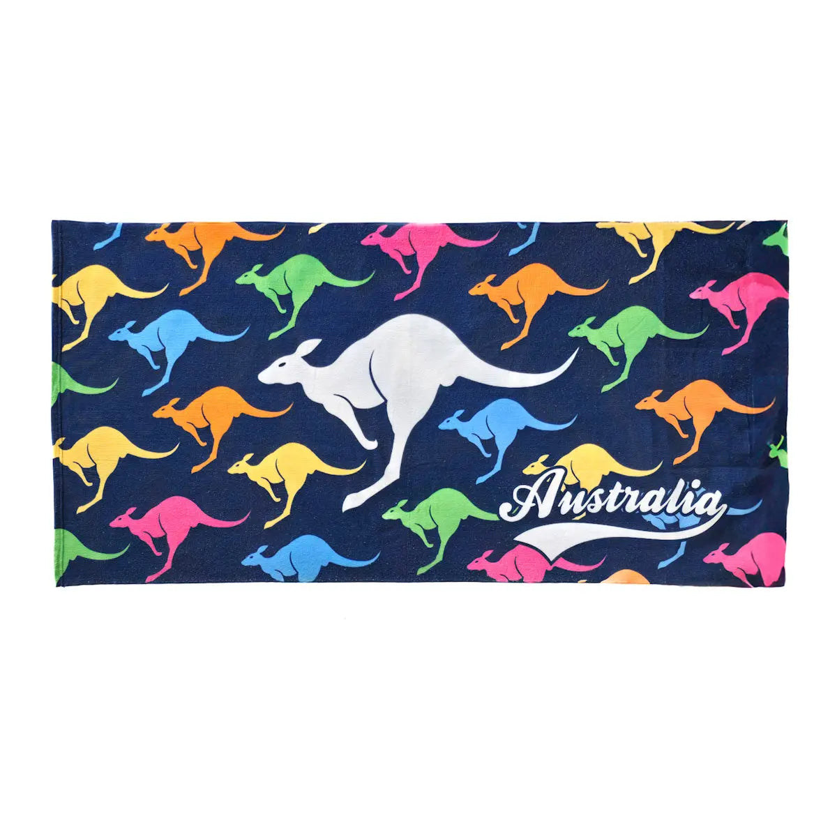 Colourful Kangaroo Beach Towel - Allanson Souvenirs