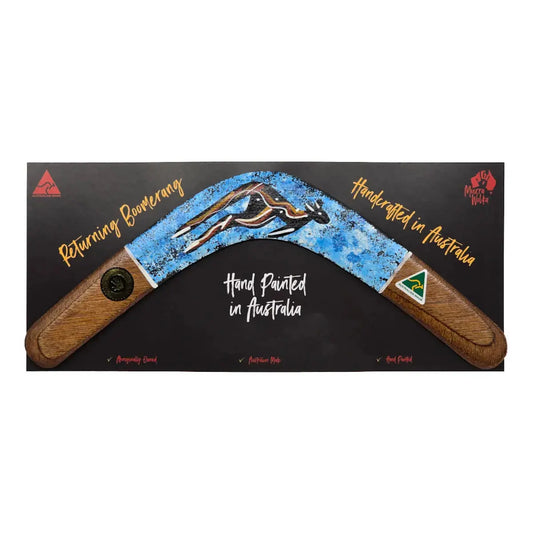 Murra Wolka Blue Contemporary Returning Boomerang - Allanson Souvenirs