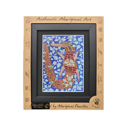 Murra Wolka Framed Print - Crocodile/Ginga - Allanson Souvenirs