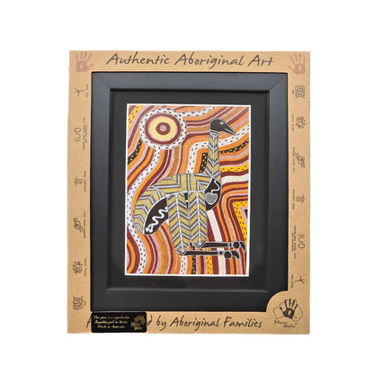 Murra Wolka Framed Print - Emu/Mintji - Allanson Souvenirs