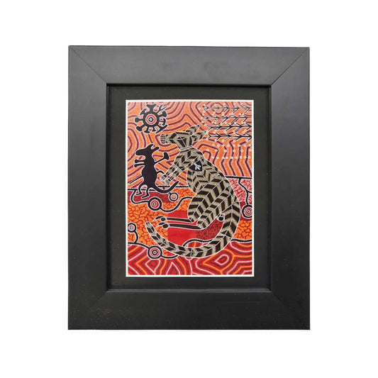 Murra Wolka Framed Print - Kangaroo/Marlu - Allanson Souvenirs