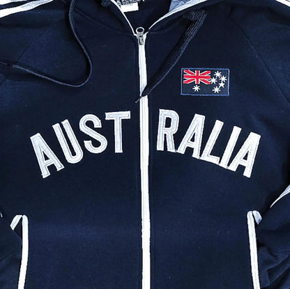 Navy Australia Hooded Jacket - Allanson Souvenirs