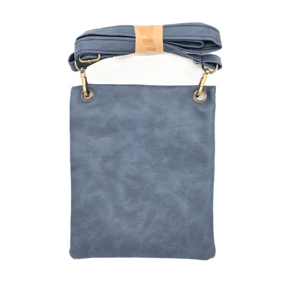 Navy Two Zip Suede Travel Bag Allanson Souvenirs