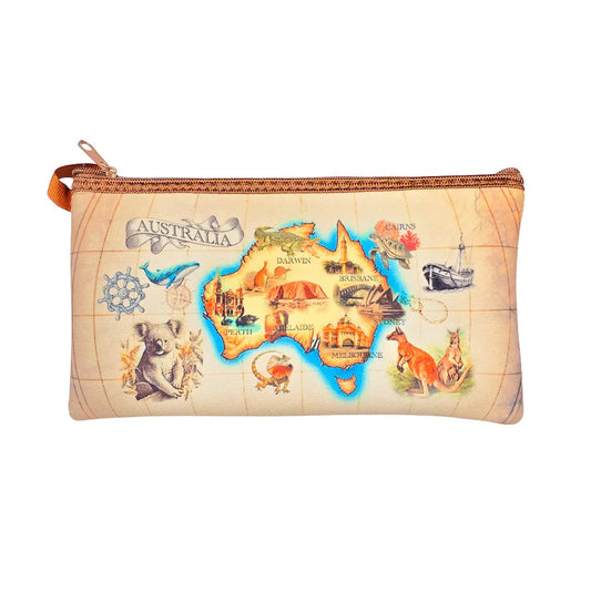 Ocean Map of Australia Pencil Case - Allanson Souvenirs
