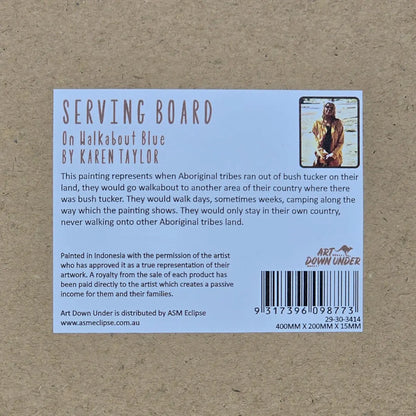 On Walkabout Blue Chopping Board - Allanson Souvenirs