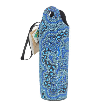 On Walkabout Blue Wine Bottle Holder - Allanson Souvenirs