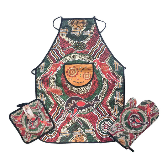 Outback Aboriginal Apron Set - Allanson Souvenirs