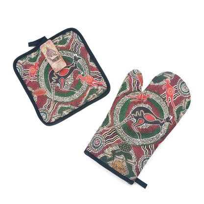 Outback Aboriginal Apron Set - Allanson Souvenirs