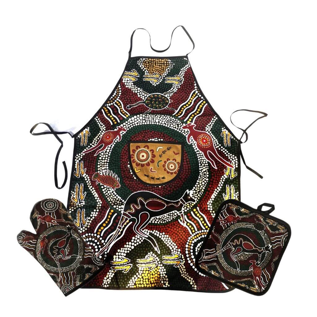 Outback Aboriginal Art Apron Set - Allanson Souvenirs